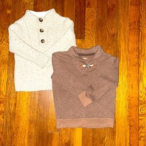Cat and Jack brown & cream sweaters 3T toddler boy